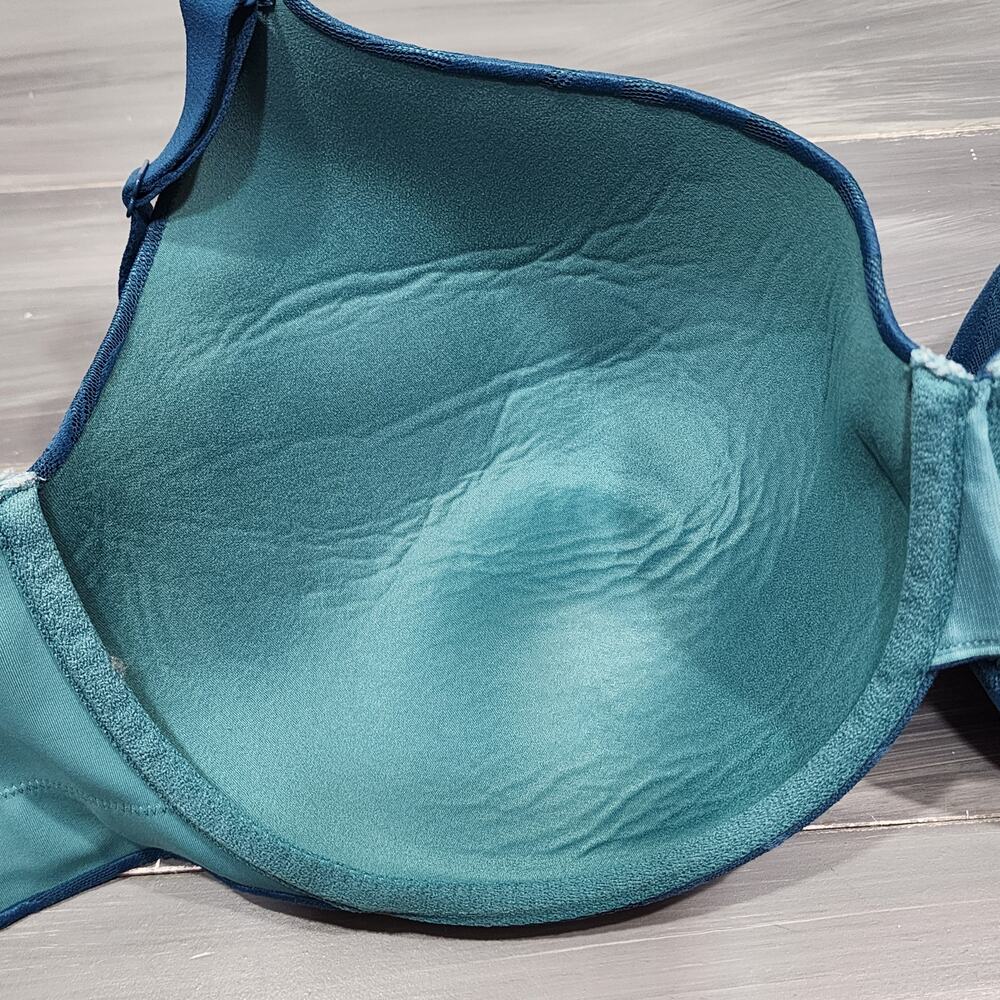 Cacique Bra 40H Backsmoother Lightly Lined Full‎ Coverage Aqua/Blue - Picture 7 of 10